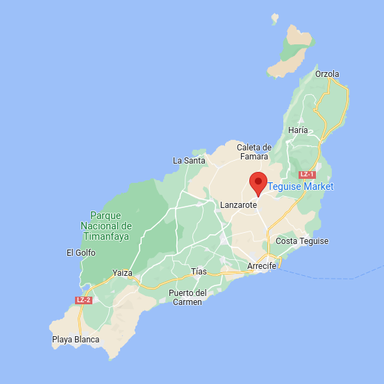 Teguise market - map