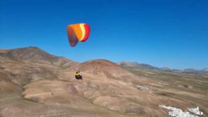 Paragliding in Playa Quemada, Lanzarote